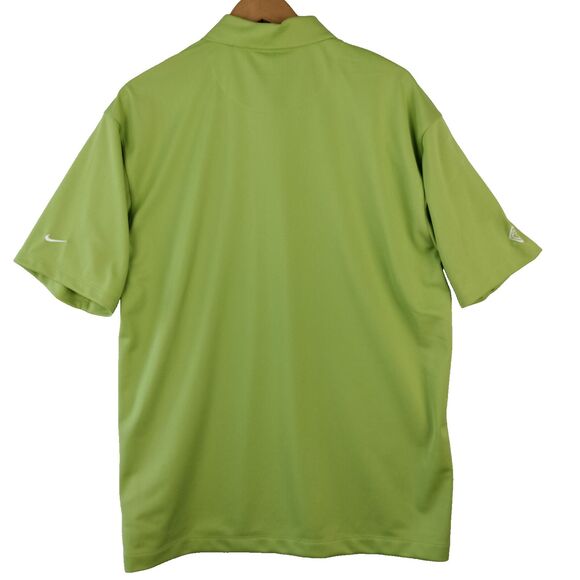 Nike Golf Polo Shirt Men Large Lime Green Short Sleeve Dri Fit Casual Swoosh NEW - Picture 12 of 15